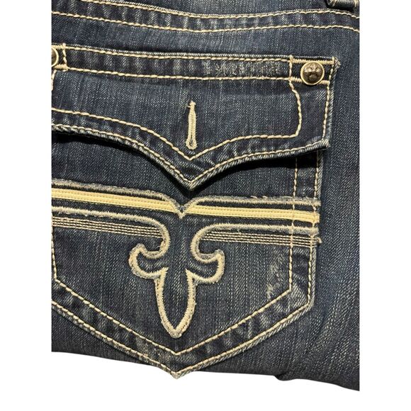 Rock Revival Mens Dark Wash Sebastian Boot Cut Denim Jeans Size 40 - Picture 8 of 11